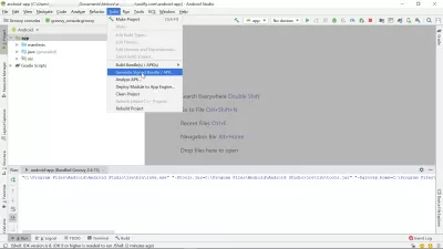 How to make APK from Android Studio? Generate a signed bundle