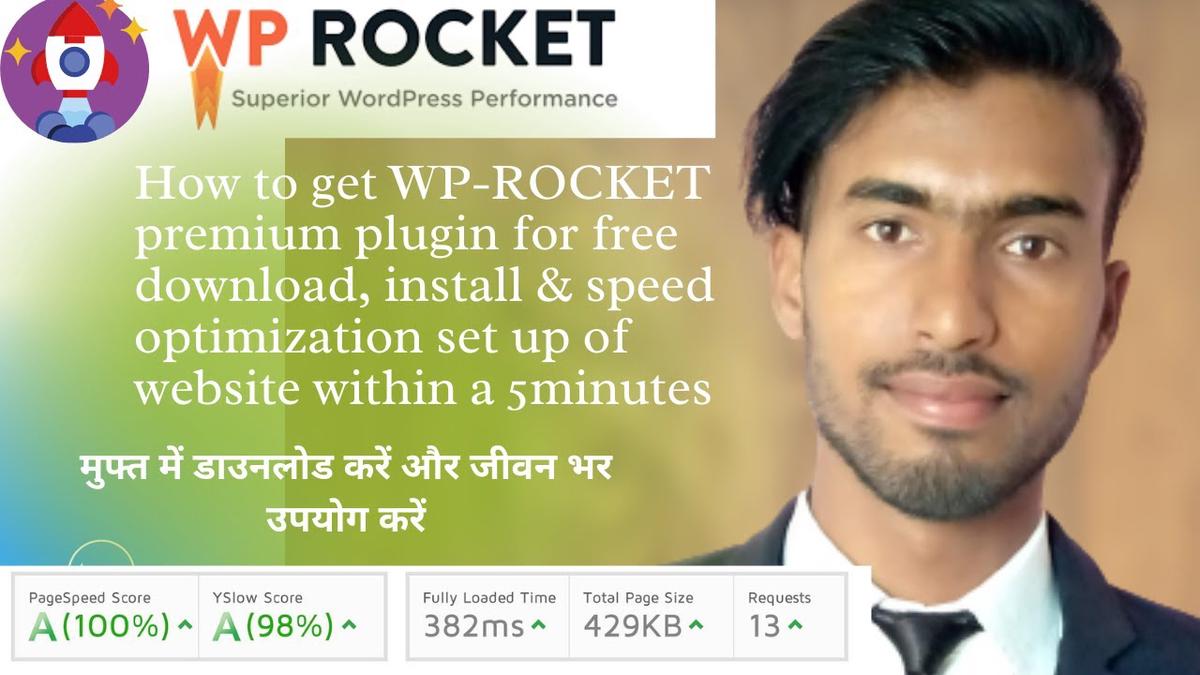 'Video thumbnail for How to download WP-ROCKET Premium plugin for free, install website setup and speed optimization'