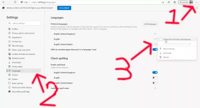 Jak zmienić język w witrynie? : Zmiana preferowanego języka przeglądania w przeglądarce internetowej Microsoft Edge