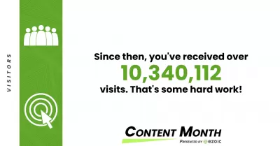 YB Digital Ezoic Content Month Highlights: Unter den Ezoic Top 4% Publishern! : Seitdem haben wir über 10.340.112 Besuche erhalten. Das ist harte Arbeit!