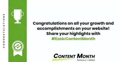Faits saillants du mois du contenu d'Ezoic de YO Numérique : dans le top 4 % des éditeurs d'Ezoic! : Toutes nos félicitations pour toute notre croissance et nos réalisations sur nos sites Web! Partagez vos propres moments forts avec #ezoiccontentmonth !