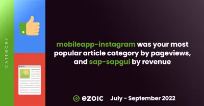 * Ezoic* kiemeli a Q3 2022: 1,2M látogatást egy tiszta ég alatt! : Az Instagramnak volt a legtöbb oldalmegtekintése, SAP gui a legtöbb bevétel