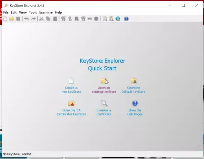 Kaip padaryti APK iš „Android Studio“? Sukurkite pasirašytą paketą : Atidarykite esamą „KeyStore“ parinktį „„KeyStore Explorer““