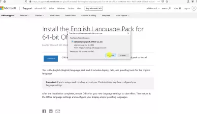 Microsoft Office-ийн интерфейсийн хэлийг хэрхэн өөрчлөх вэ? : Албан ёсны вэбсайтаас Microsoft Office Setup хэлний багцыг нээх