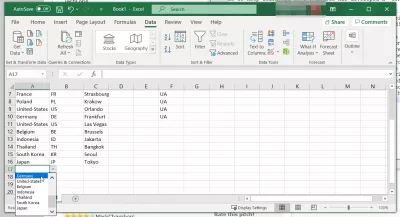 10 sfaturi de productivitate MS Excel de la experți : Celulă cu validare a datelor