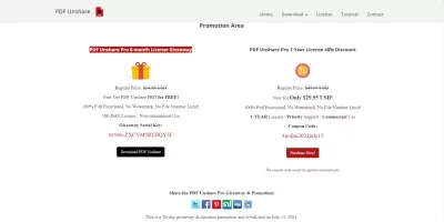 PDF Unshare Pro مراجعة: حماية ملفات PDF الخاصة بك : 6 أشهر مجانا من برنامج PDF Unshare Pro البرامج باستخدام كود القسيمة