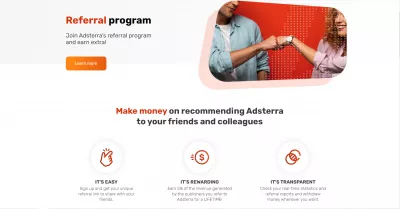 AdSterraアフィリエイトプログラムレビュー：パッシブ収益機会を提供します : あなたの友人や同僚にAdSterraをお勧めします。