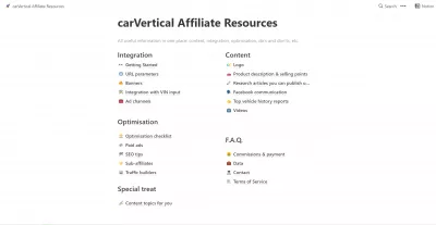 CarVertical Automotive Affiliate Review : Carvertické affiliate zdroje: