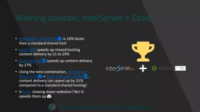 콘텐츠 배달 Olympiads : 31 % 빠른 웹 페이지로드! : InterServer + Ezoic으로 웹 페이지로드 속도 31 % 향상