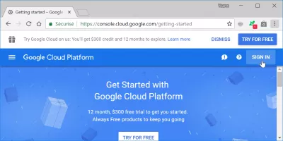 Kā izveidot Google Cloud pakalpojuma kontu? : Piesakieties Google Cloud kontā