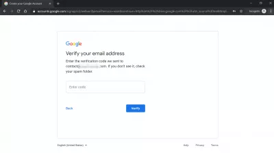 ¿Cómo crear una cuenta de Google Drive y obtener 15GB de almacenamiento gratuito en Google Drive? : Verificando dirección de correo electrónico