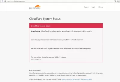 500 आंतरिक सर्वर त्रुटि nginx: कैसे हल करें? : CloudFlare सेवा डाउन: वे अपनी सेवा और नेटवर्क के भीतर व्यापक प्रसार मुद्दे की जांच कर रहे हैं