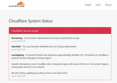 500 आंतरिक सर्वर त्रुटि nginx: कैसे हल करें? : CloudFlare Fix आंतरिक सर्वर त्रुटि 500 ​​को हल करने के लिए लागू किया गया, पूर्ण रिज़ॉल्यूशन तक निगरानी की जा रही है